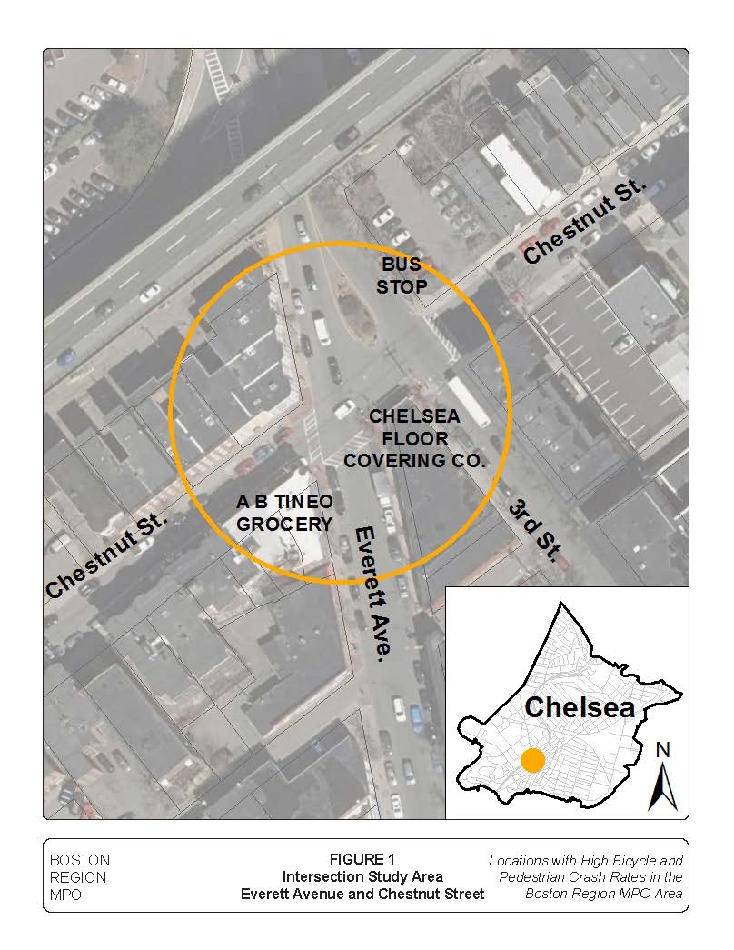 Figure 1
Intersection Study Area
Everett Avenue and Chestnut Street